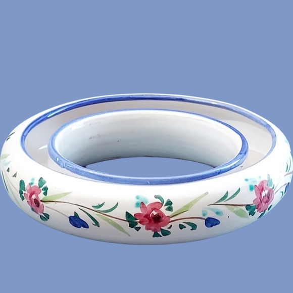 Accents Vintage Italian Pottery Flower Ring Poshmark